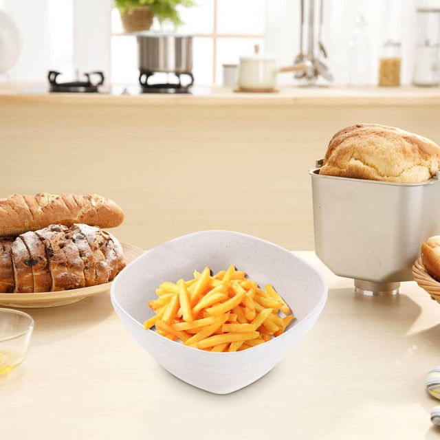 XYAIYT Eco Friendly Long Lasting Plastic Dining Bowls with Large Capacity Suit for Rice Pasta and Snacks Suit for Home Kitchen Use Dishwasher Safe Sustainable Straw Material