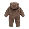 thumbnail image 3 of Adorable Barboteuse à Capuche à Manches Longues avec Fermeture Éclair pour une Tenue Douillette de Bébé, 3 of 5