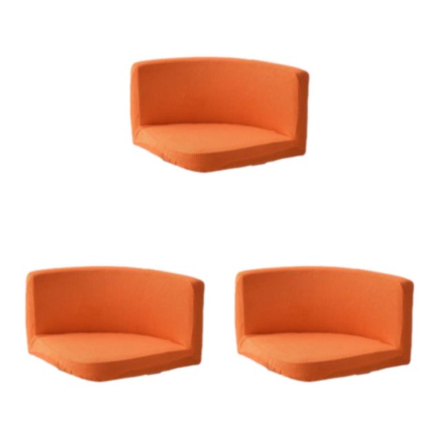 kurtrusly Trilateral Chair Covers Wide Application And Strong Elastic Chair Protection Made Easy Polyester Cover Chairs Decoration Orange 3Set