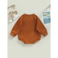 thumbnail image 4 of Faithtur Bébé Filles Garçons Sweat-Shirts Couleur Unie Manches Longues Col Rond Combinaisons Automne Hiver Bébé Bodys, 4 of 9