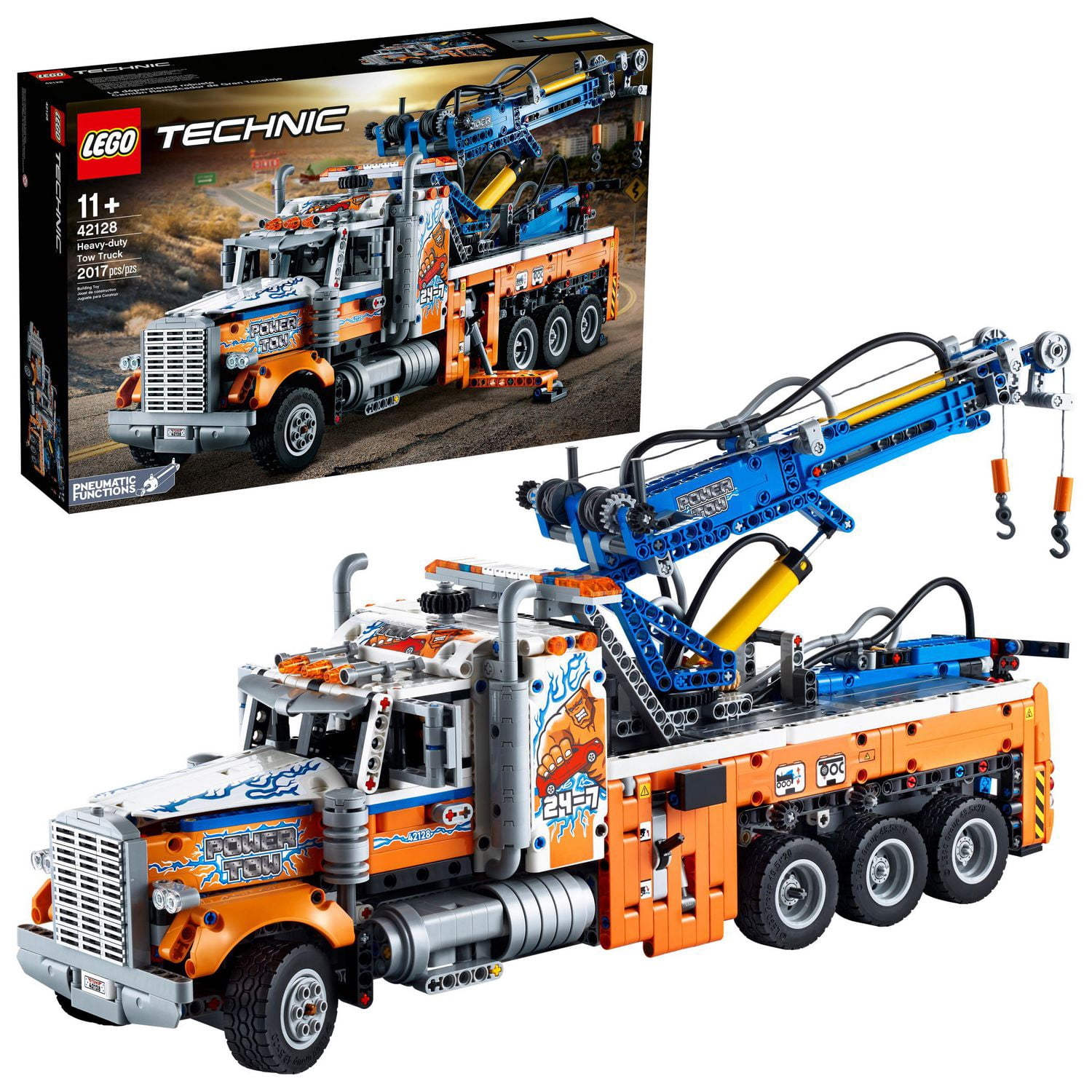 LEGO Technic Heavy-Duty Tow Truck 42128 Model Toy Building Kit (2,017 Pieces)