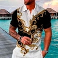 thumbnail image 3 of Cameland Ensemble Estival de Survêtement pour Homme, Chemise Mode Décontractée à Manches Courtes, Blouse et Chemise à Col Rabattu à Manches Courtes, 3 of 5
