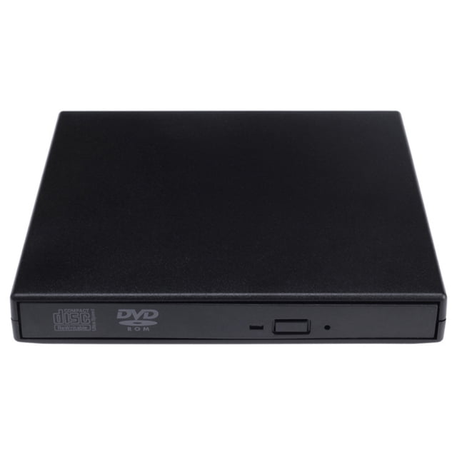 yingyy Exterior PC CD Writer Portable Shockproof Indoor Outdoor DVD Driver Noise Cancelling Notebook Computer Optical Reader Black