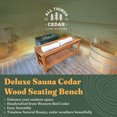 thumbnail image 2 of All Things Cedar 44” Deluxe Wood Sauna Bench, Indoor & Outdoor Use, Natural, 2 of 12