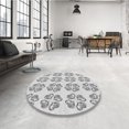 thumbnail image 4 of Ahgly Tapis Rectangulaire Lavable en Machine Intérieur Transitionnel Gris Platine, 2 Pieds x 5 Pieds, 4 of 7