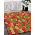 thumbnail image 3 of Ahgly Tapis d'Intérieur Lavable en Machine Carré Caramel Brun, 4 Pieds Carré, 3 of 7