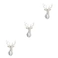 thumbnail image 2 of Decodeary Self Adhesive 3D Deer Head Mirror Wall Sticker For Easy Application silver S 3Set, 2 of 6