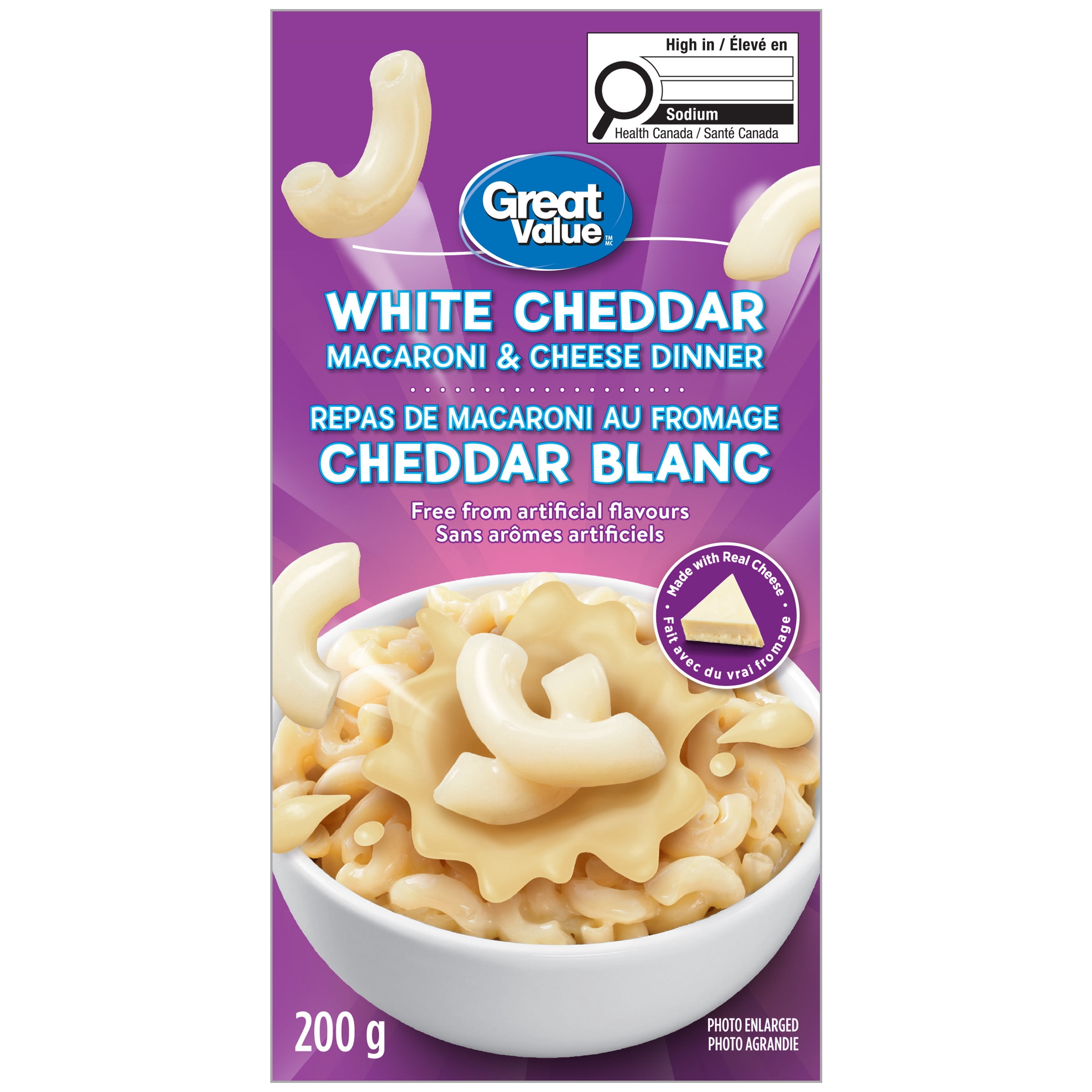 Great Value White Cheddar Macaroni & Cheese Dinner