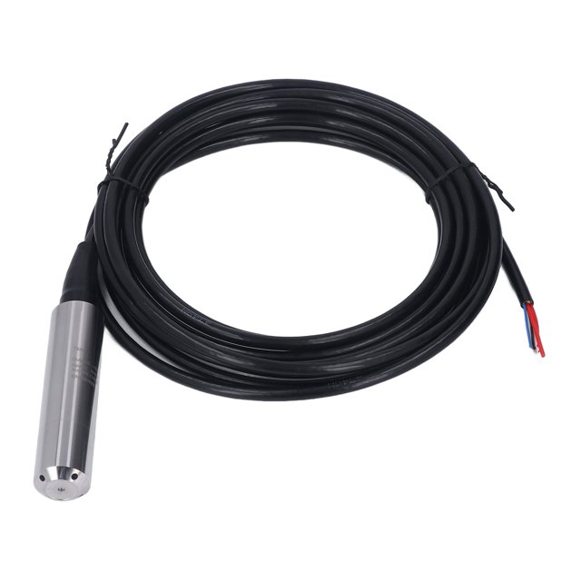 Water Sensor, Throw in Type High Accuracy IP68 Waterproof Water Transducer Stability Stainless Steel for Rivers and Lakes 5m/196.9in Cable 0-5m Range,6m/236.2in Cable 0-6m