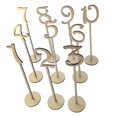 thumbnail image 1 of Siruishop Chiffres de Table Décor Porte-Numéros de Table pour Réception de Mariage Événements Souper 10 Pcs Doré, 1 of 8