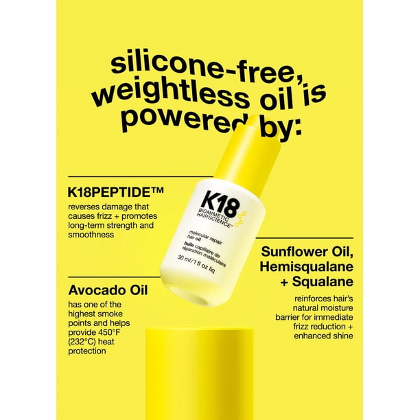 K18 Molecular Repair Hair Oil - Weightless Oil for Stronger