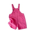 thumbnail image 2 of Plebaso Girls Summer Sleeveless Solid Color Casual Suspender Romper Spaghetti Strap Shorts Jumpsuit With Pockets, 2 of 6