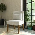 thumbnail image 2 of HomePop Fauteuil d'Appoint Parker Transitionnel en Tissu avec Coussin, Gris Texturé, 2 of 12