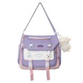 thumbnail image 1 of Fashion Student Tutorial Bag Kawaii Women Large Shoulder Messenger Bag (Blue), 1 of 10