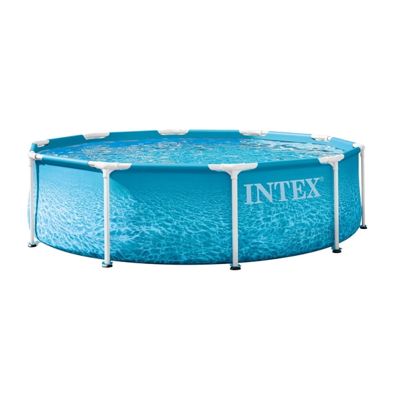 Intex 10Ft X 30In Beachside Metal Frame Pool