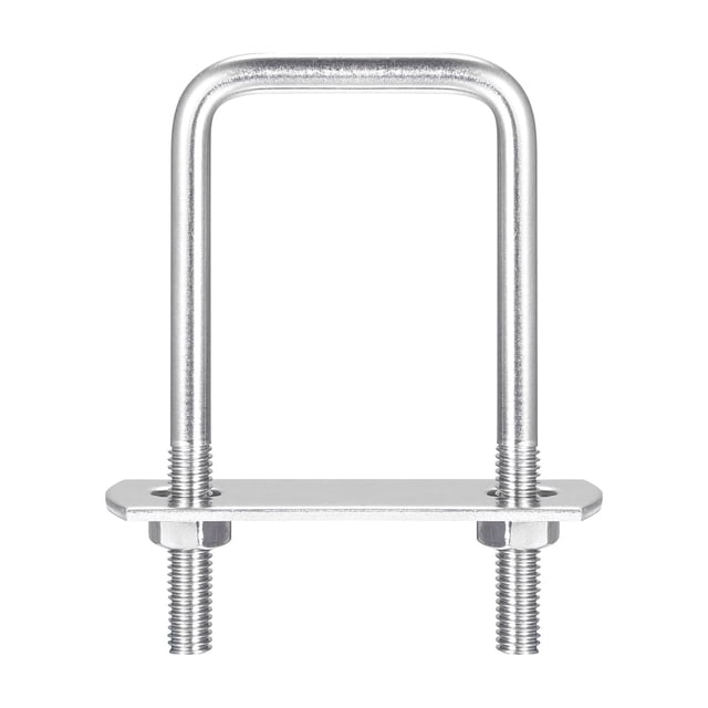 Unique Bargains Square U-Bolts 2 Sets 37mm Inner Width 70mm Length M6 304 Stainless Steel U Clamp Bolt