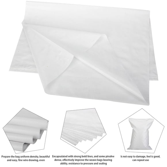 MVRLSH Organizer Rack Thick Hite Plastic Woven Bag Flooding Sandbag Protection Packaging Bags 15x24in