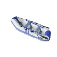 thumbnail image 2 of Boatify 9.8ft Inflatable Fishing Boat Raft Dinghy Pontoon Kayak with Air Floor with Motor Bracket-Grey and Blue, 2 of 2
