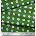 thumbnail image 3 of Soimoi Green Rayon Fabric Circle Geometric Print Fabric by Yard 56 Inch Wide, 3 of 5