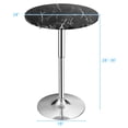 thumbnail image 3 of Costway Lot de 4 Tables de Bar Bistro Rondes Hauteur Réglable Pivotement à 360 Degrés Noir, 3 of 10