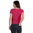 thumbnail image 4 of Inkmeso Summer Twist Front Knot Crop Top For Women With Short Sleeves Tee Shirts, 4 of 8