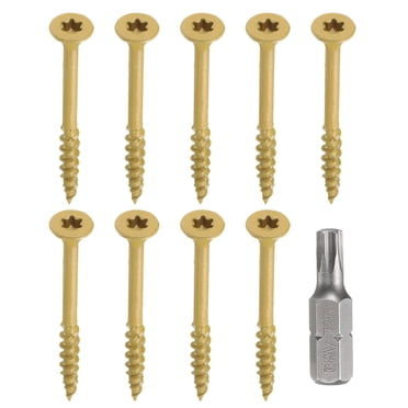 Uxcell 50 Pcs Vis de Plateau #8 x 2 Pouces Torx Vis Extérieures pour Bois avec Embout d'Entraînement T25