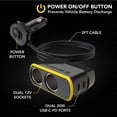 thumbnail image 3 of Scosche DCLSPD402SW 12V Adapter with Dual USB C Power Ports Black, 3 of 5