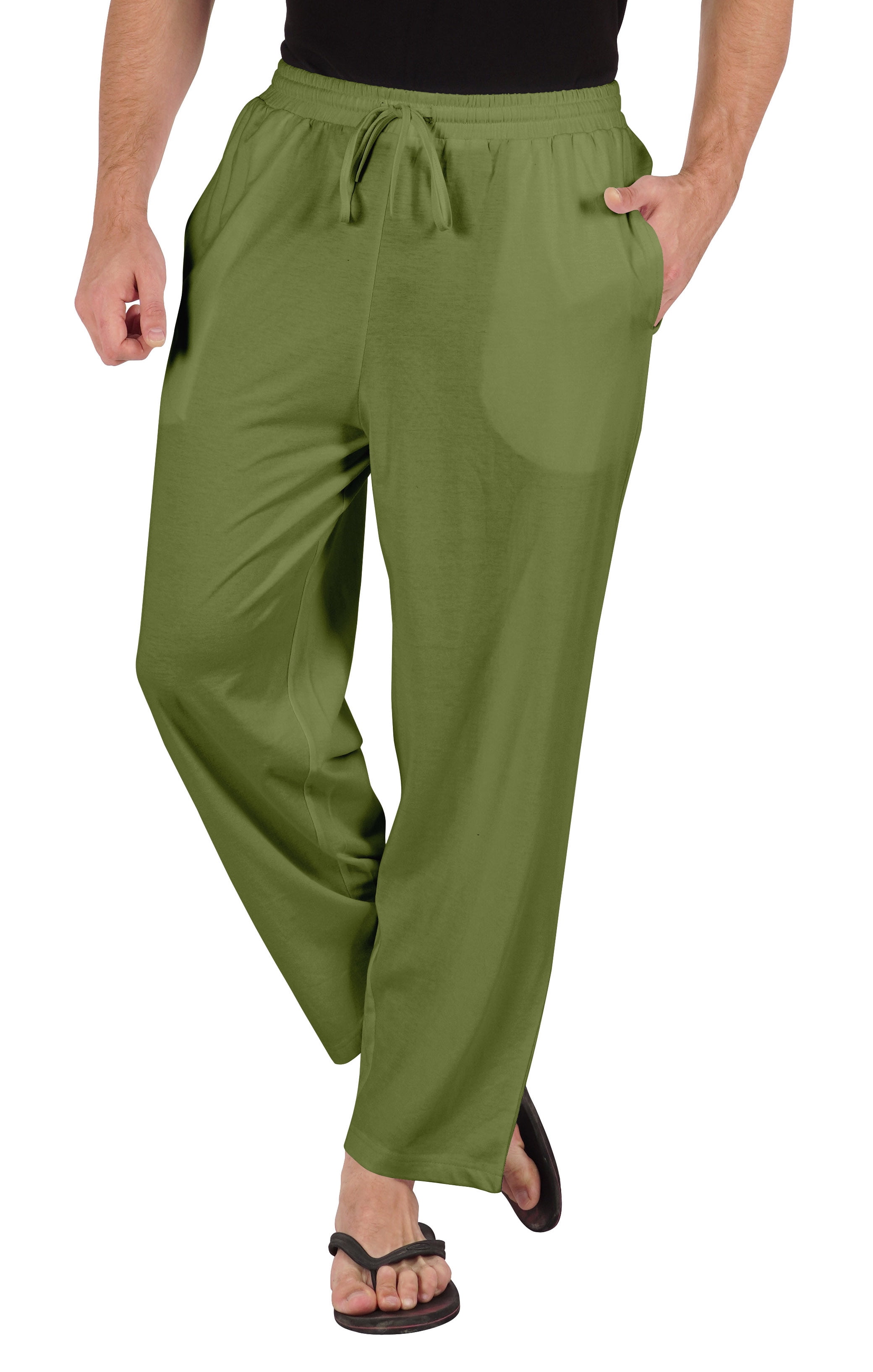 Inkmeso Solid Casual Bottom For Men's Lightweight Cotton Track Pants For Sleep/Workout Pajamas
