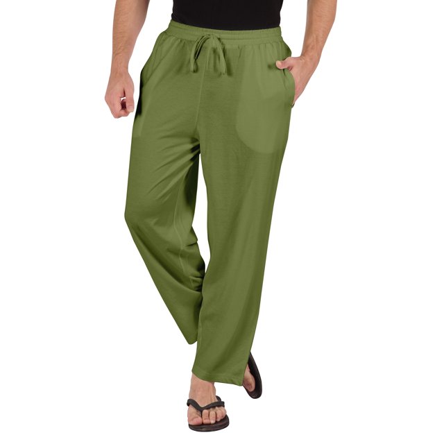 Inkmeso Solid Casual Bottom For Men's Lightweight Cotton Track Pants For Sleep/Workout Pajamas