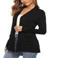thumbnail image 4 of Cardigan Femme Couleur Unie Manches Longues Tricot, 4 of 5