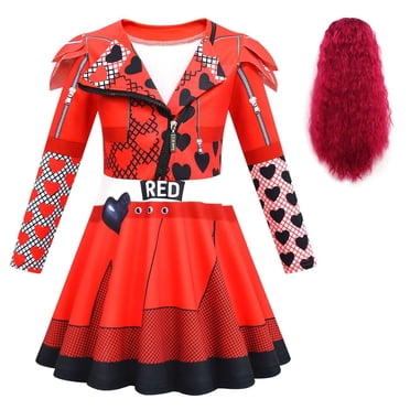 Rise of Red Costume for Girls Zipper Jacket and Pants Red Halloween Dress Up 4-12 Years