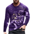 thumbnail image 1 of RKSTN Chemises pour Hommes Manches Courtes Manches Longues Imprimé Col Rond Chandail T-Shirt Blouse Chemises Hawaïennes pour Hommes, 1 of 3
