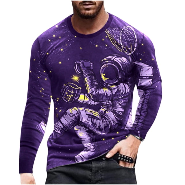 RKSTN Chemises pour Hommes Manches Courtes Manches Longues Imprimé Col Rond Chandail T-Shirt Blouse Chemises Hawaïennes pour Hommes