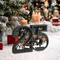 thumbnail image 4 of 3D Layered Wooden December 25 Number Scene Tabletop Ornament For Home Holiday, 4 of 6