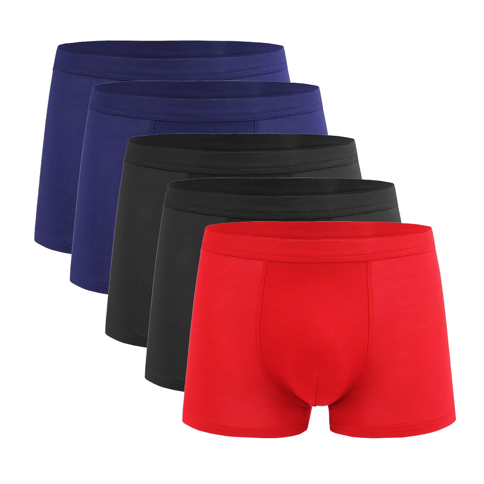 Qulqfy Men's Underwear Boxer Brief 5 Pack Big & Tall Breathable Boxer Briefs Comfort Moisture Wicking Stretch Mens Underwear Boxers 3XL