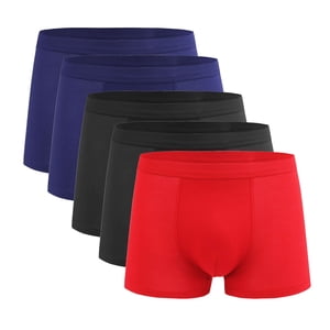 Qulqfy Men's Underwear Boxer Brief 5 Pack Big & Tall Breathable Boxer Briefs Comfort Moisture Wicking Stretch Mens Underwear Boxers 3XL