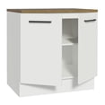 thumbnail image 3 of Madesa Hazel Kitchen Armoire de Rangement de Base avec 2 Portes et Tablettes Unité d'Organisation en Bois de 31 Pouces pour Garde-Manger - Blanc, 3 of 6