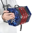 thumbnail image 4 of Concertina Instrument, Anglo-Style With Adjustable Hand Strap Professional Concertina Accordion, For Adults Children Toddlers Beginner Royal Blue, 4 of 8