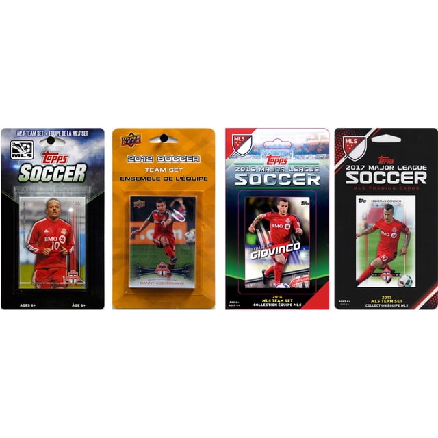 C&I Collectables MLS Toronto FC 4 Ensembles d'Équipe de Cartes à Échanger sous Licence Différents