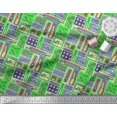 thumbnail image 2 of Soimoi Rayon Fabric Scissor,Buttons & Machine Sewing Printed Fabric 1 Yard 42 Inch Wide, 2 of 3