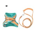 thumbnail image 2 of fastboy Soft Cat Leash And Harness Set For More Comfortable Walking Night Reflection Kitten Harness Orange green M, 2 of 6