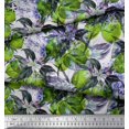 thumbnail image 3 of Soimoi Polyester Crepe Fabric Leaves & Lemon Vegetable Print Fabric by The Yard 42 Inch Wide, 3 of 3