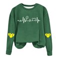 thumbnail image 1 of Timegard Chandail à Col Rond pour Femmes, Épaules Tombantes, Chandail à Enfiler Imprimé, Automne Hiver, Décontracté, Ample, Confortable, Hauts, 1 of 4