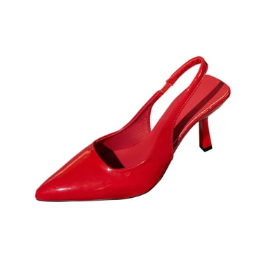 Womens Shoes Casual, Casual Solid Color Pointed Toe Closed Toe Side Elastic Open Back Heels, Women's Heels