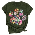 thumbnail image 1 of RKSTN Hauts Grande Taille pour Femmes Œufs de Pâques Imprimés Manches Courtes Col Rond Hauts Mode Couleur Unie Blouse Douce, 1 of 3