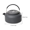 thumbnail image 2 of EGNMCR Bouilloire de Camping et de Randonnée Portable 800 ml en Acier Inoxydable Léger et Théière de Camp Portable Idéale pour le Bushcraft et l'Utilisation Extérieure Bouilloire d'Extérieur, 2 of 8