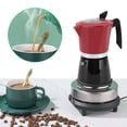 thumbnail image 4 of Stovetop Coffee Maker, Easy To Use Reliable Moka Pot Beautiful  For Travel Green Red,Red Black, 4 of 8