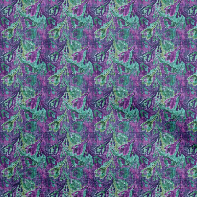 oneOone Georgette Viscose Tissu Violet Texture Feuille Robe Tissu Tissu Imprimé par la Cour 42 Pouces de Large