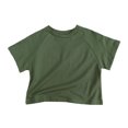 thumbnail image 1 of Unisex Kids Solid Raglan Sleeve T-Shirts, Lightweight Crew Neck Casual Tops for Children, Summer, 1 of 8