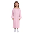 thumbnail image 1 of vastwit Garçons Filles Robe d'Hôpital Dos Ouvert à Boutons-Pression Manches Longues Robe Post-Opération de l'Épaule Vêtement Adaptatif Rose 10, 1 of 7